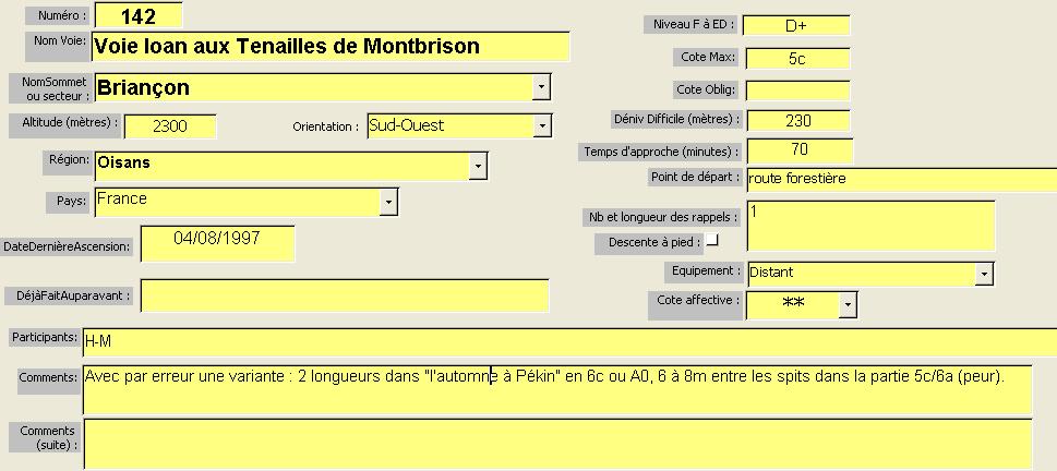 Voie Ioan, Tenailles de Montbrison, Briançon