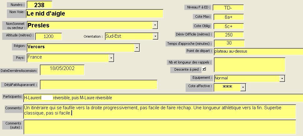 Voie Le nid d`aigle, Presles, Vercors