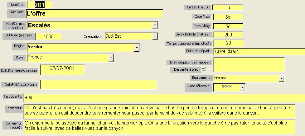 Voie L`offre, Escalès, Verdon