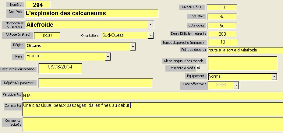 Voie L`explosion des calcanéums, Ailefroide