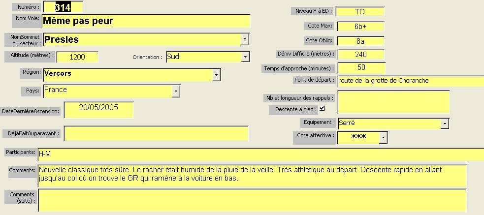 Voie Même pas peur, Presles, Vercors