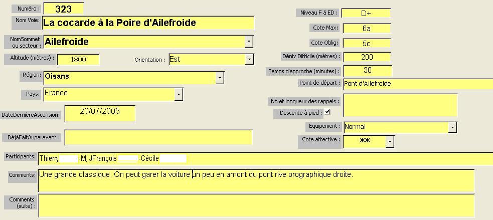 Voie La cocarde, Poire d'Ailefroide