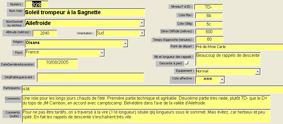 Voie Soleil trompeur, La Sagnette, Oisans