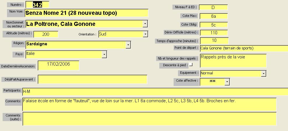 Voie Senza Nome 21 (28 nouveau topo), Poltrona