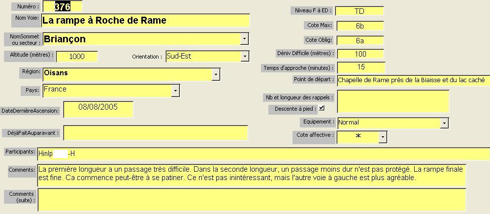 Voie La Rampe à Roche de Rame, Briançon