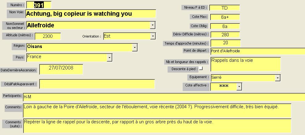 Achtung, big copieur is watching you, Ailefroide