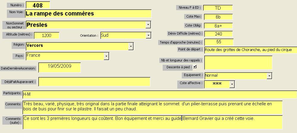 Voie La rampe des commères, Presles, Vercors