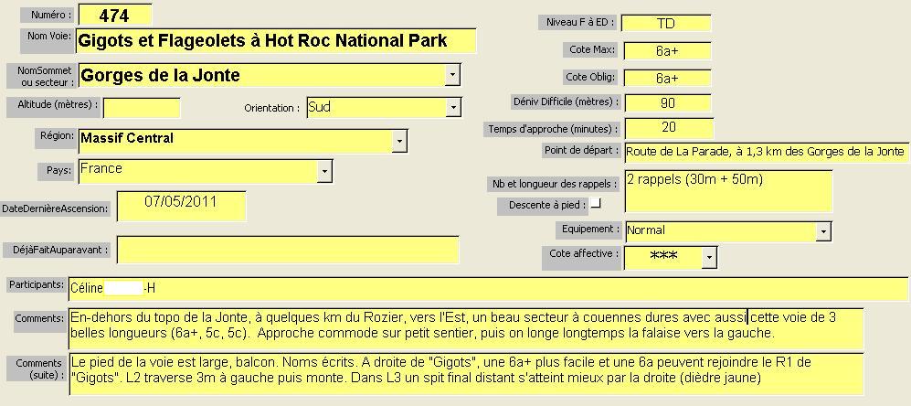 Voie Gigots et flageolets, Hot Roc, Gorges de la Jonte