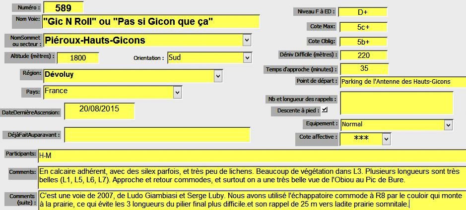 Le Piéroux, voie Gic N Roll ou Pas Gicon que ça, Dévoluy