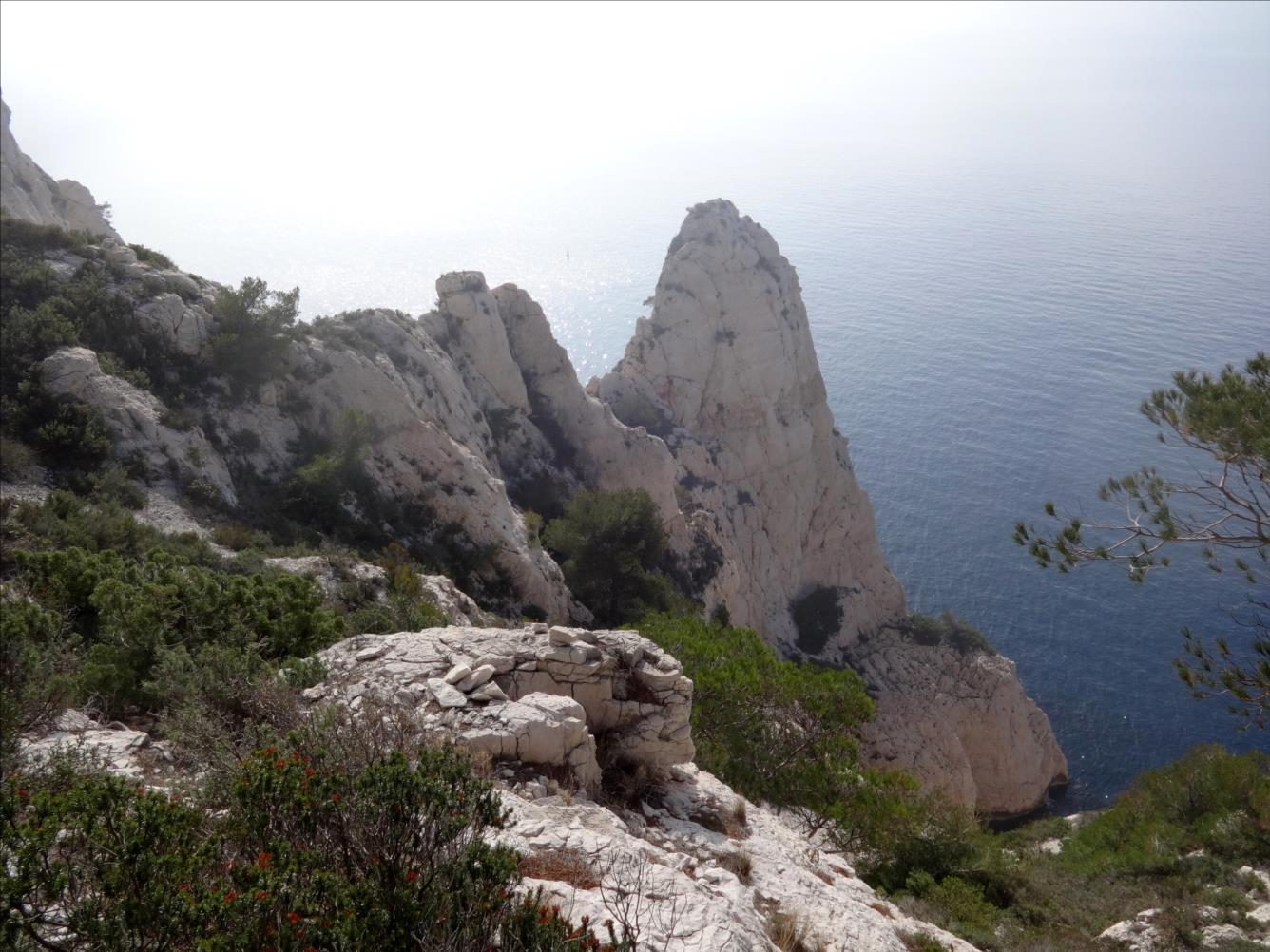 Au pays des merveilles, aiguille du Devenson, coté nord/ouest, Calanques