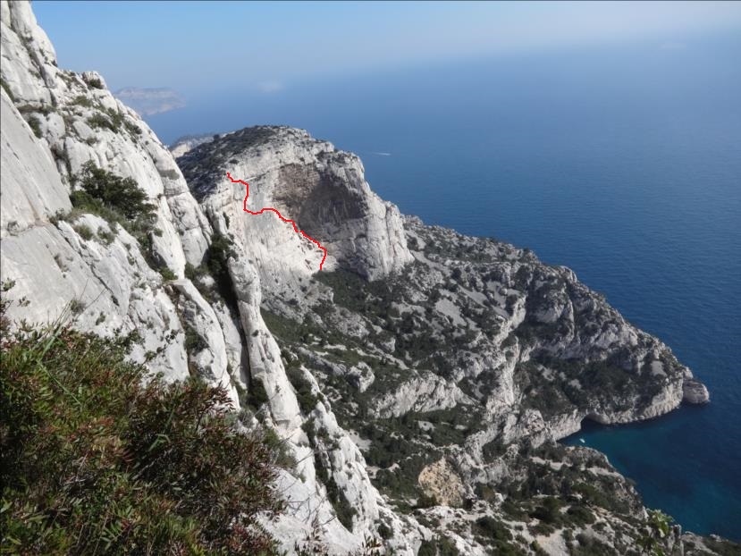 Voie de la Concave, Val Vierge, Calanques