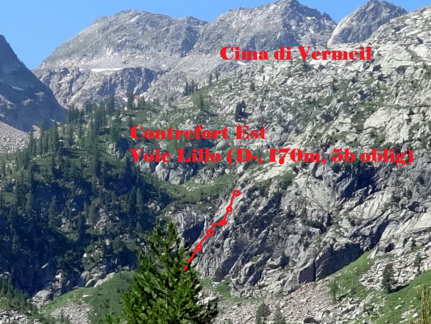 Cima di Vermeil, voie Lillo, Mercantour