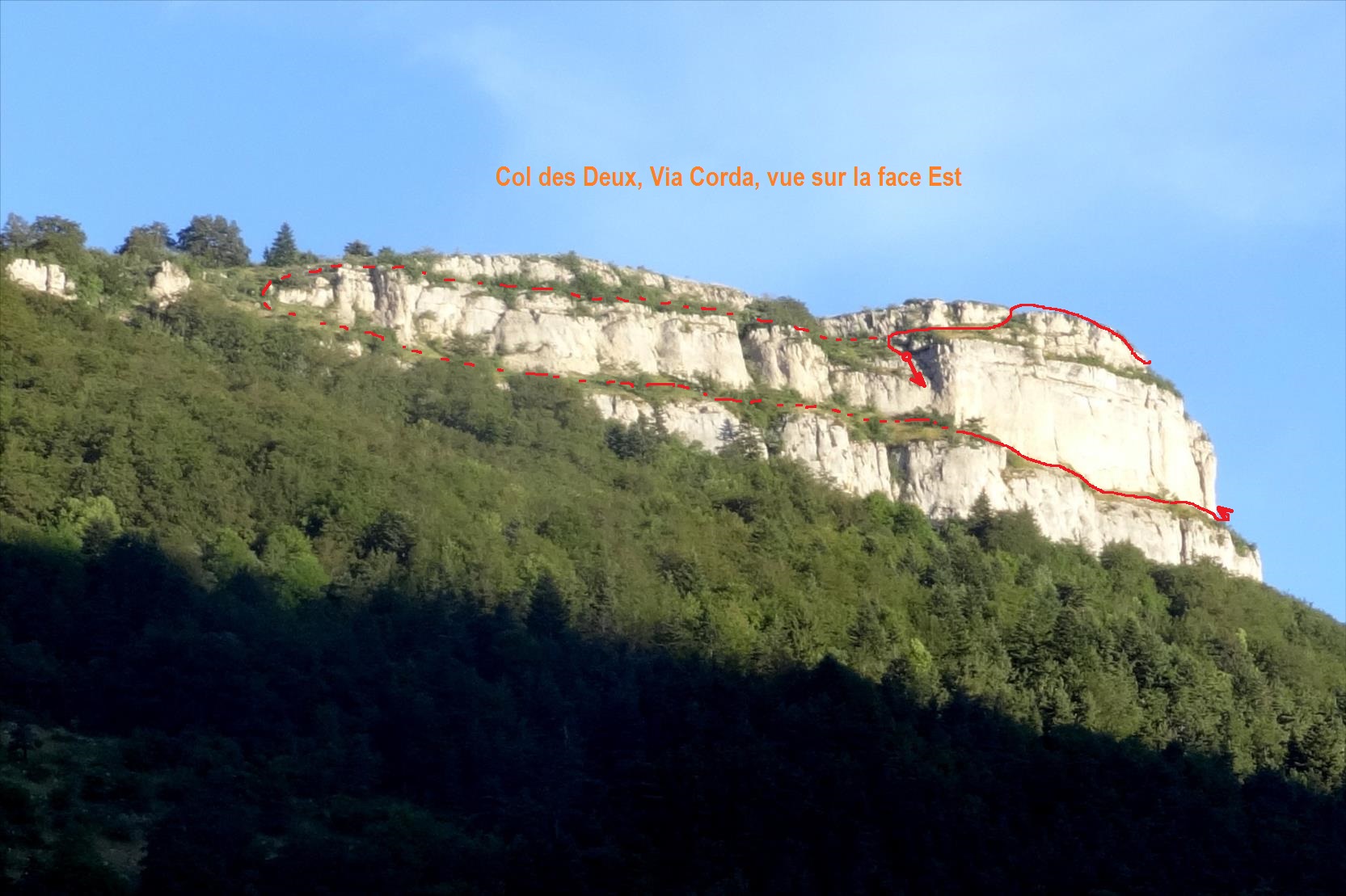 Via Corda du col des Deux, Vercors