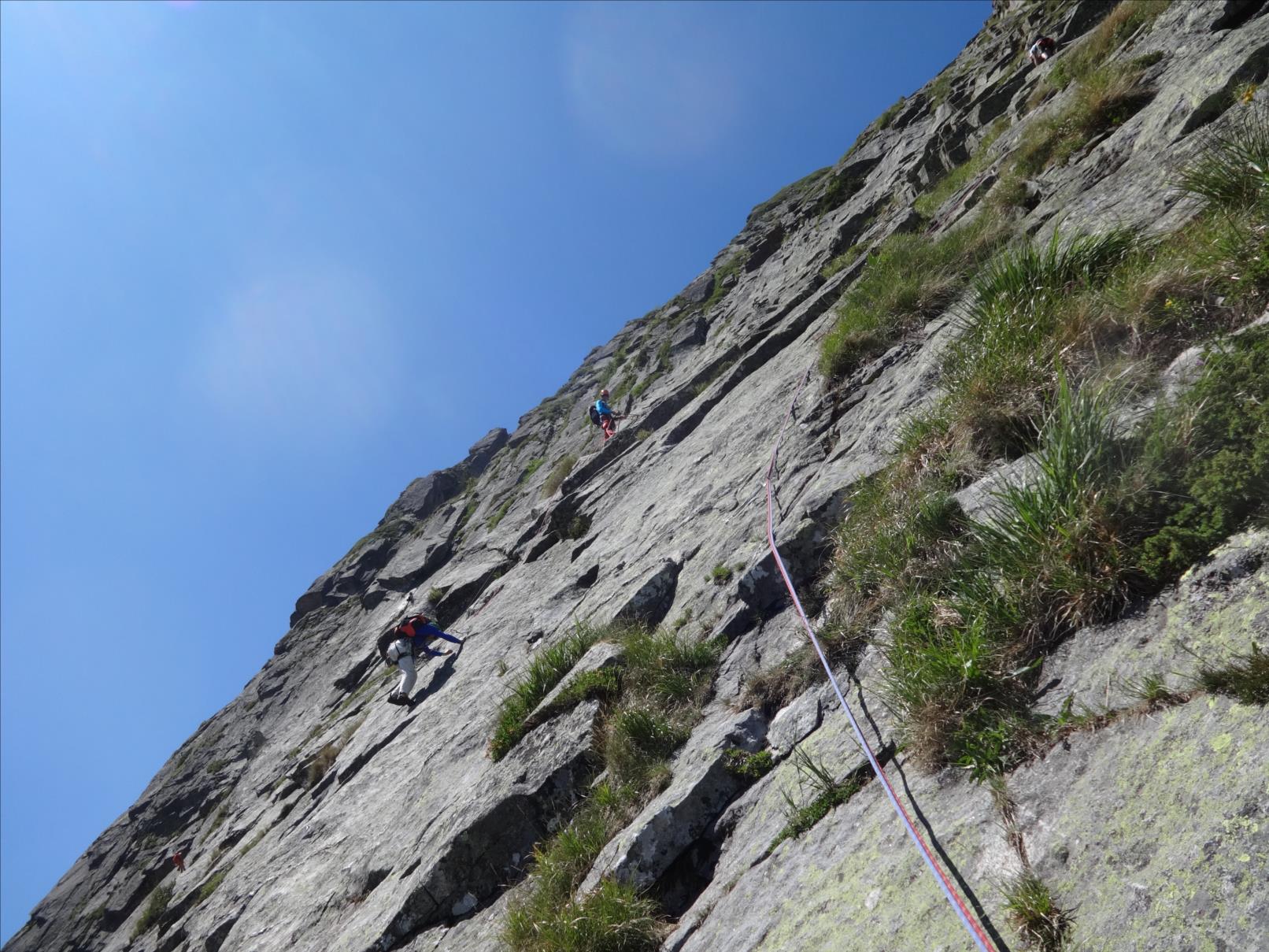 Dent d`Orlu, voie `Pink Floyd`, Ariège, Longueur L4