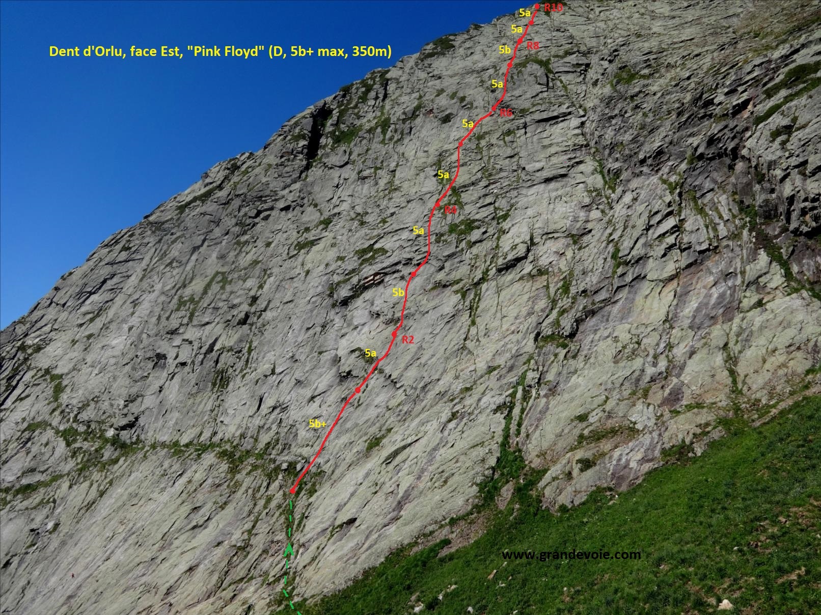 Dent d`Orlu, voie `Pink Floyd`, Ariège