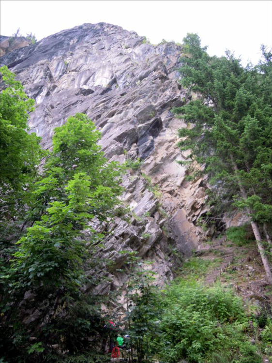 Ecole d`escalade de la Fraîche, voie `L`Arête`, Vanoise