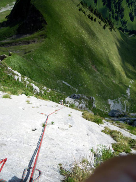 Cornettes de Bise, voie `Les Marmottons`, Chablais