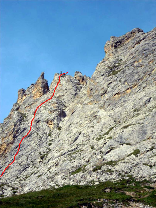 Montagne de la Grande Val, voie des Edelweiss, Vanoise