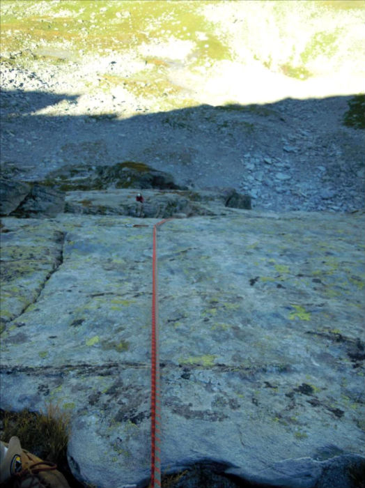 Cime des planettes, voie `Bal du Cosmos`, Vanoise