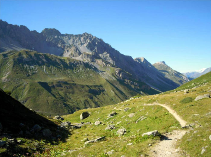 Cime des planettes, voie `Bal du Cosmos` (descente du Col d`Aussois), Vanoise