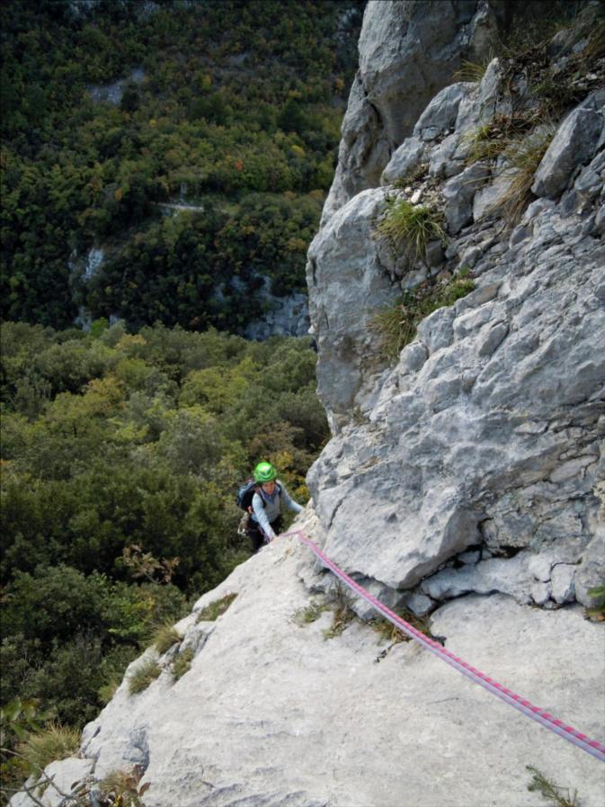 Parete strada vecchia ponale à ARCO, vue depuis la Via Donne di cuori