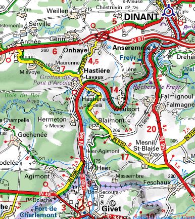 Carte autour de Freyr en Belgique