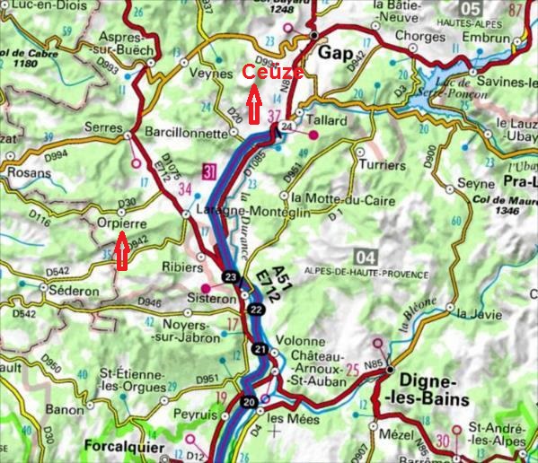 Grandes voies d`escalade dans les Alpes du Sud, Gap et Sisteron