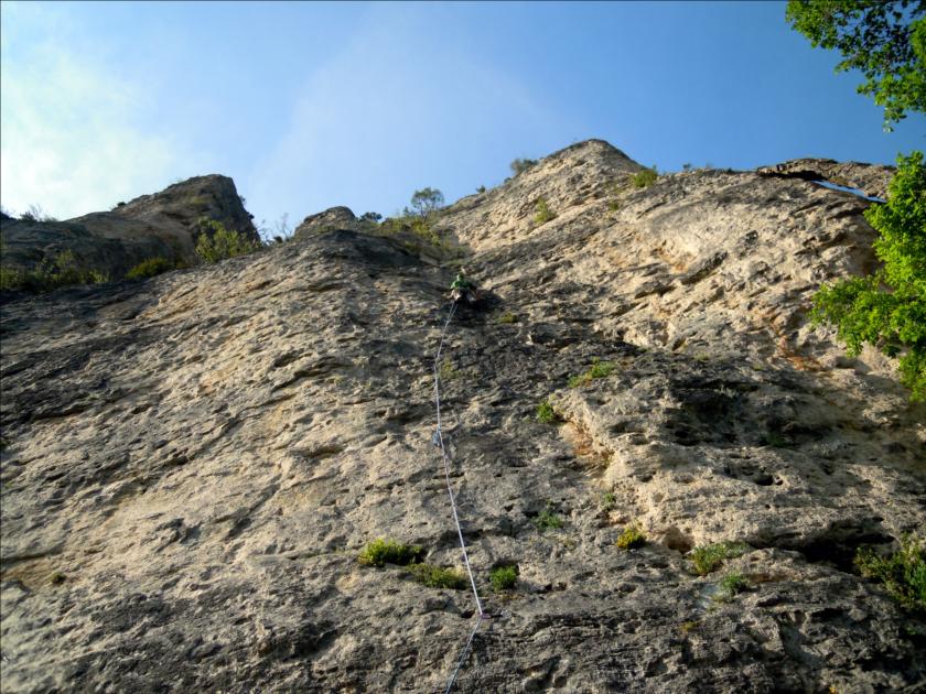 Voie Gigots et flageolets, Hot Roc, Gorges de la Jonte