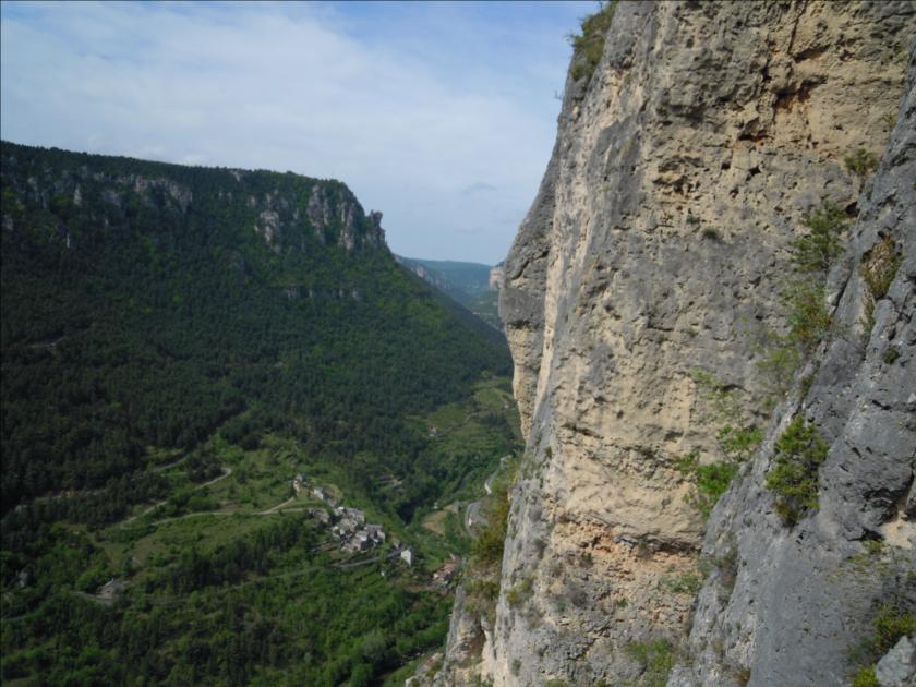 Voie Gigots et flageolets, Hot Roc, Gorges de la Jonte