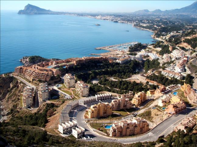 Vue depuis la voie Gliber, Sierra de Toix, Costa Blanca