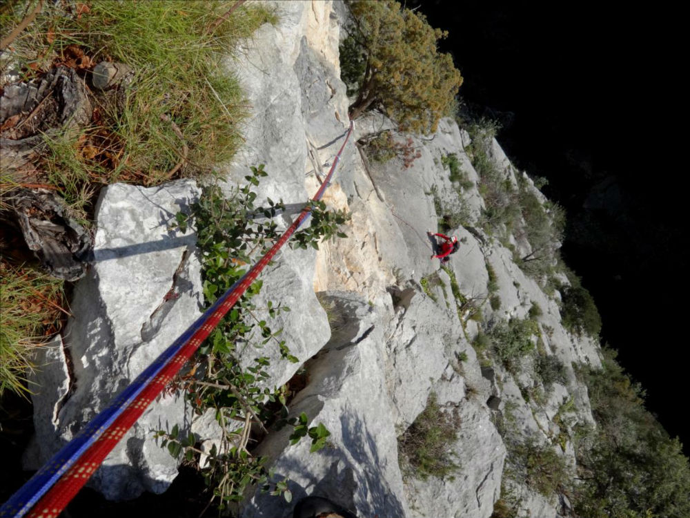 Gorges du Destel près de Toulon, voie `Kapadokya`, L5