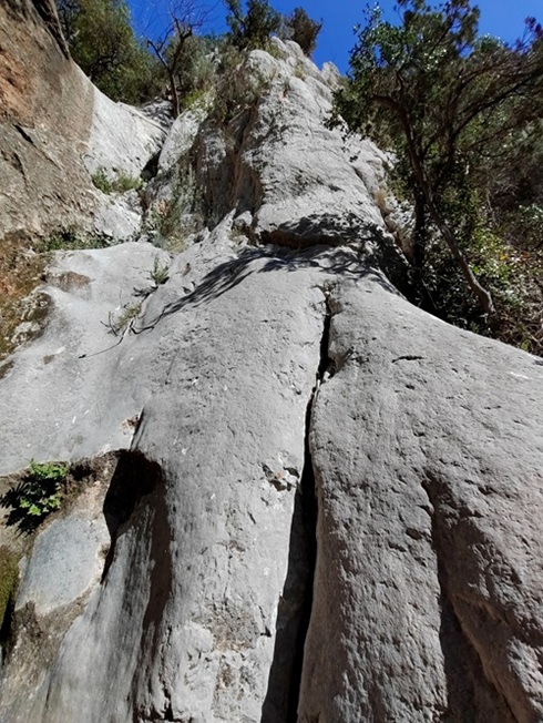 Le passage des brigands, Gorges du Destel, Provence, longueur finale