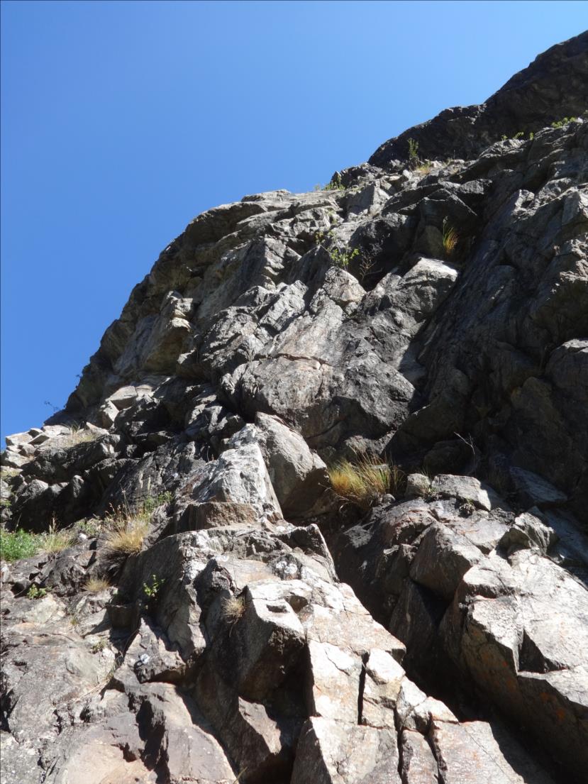 Paroi de la Pisse Noire, Le Pilier d`angle (deuxième longueur), Oisans