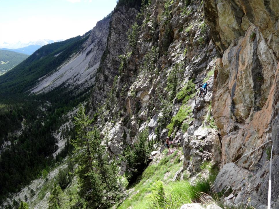 Combe la roche, L5 de la voie Anopham, Queyras