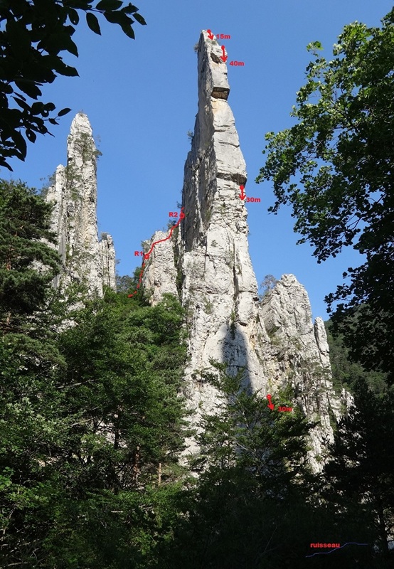 Sucette de Borne Moa, face sud, Vercors-Diois
