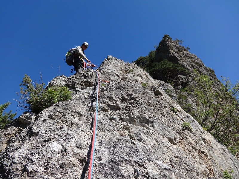 Tour de Modane, arete sud, longueur L2, Maurienne