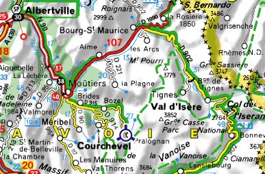 Carte de la Vanoise