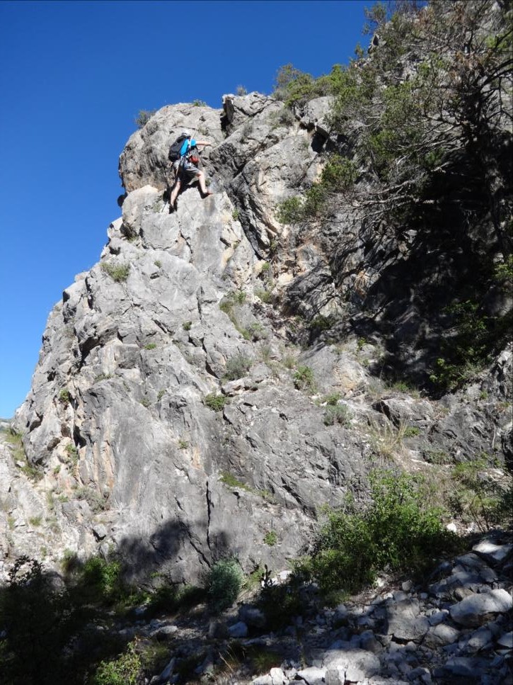 Croix de Toulouse à Briançon, voie `Vent d`Est`, L1