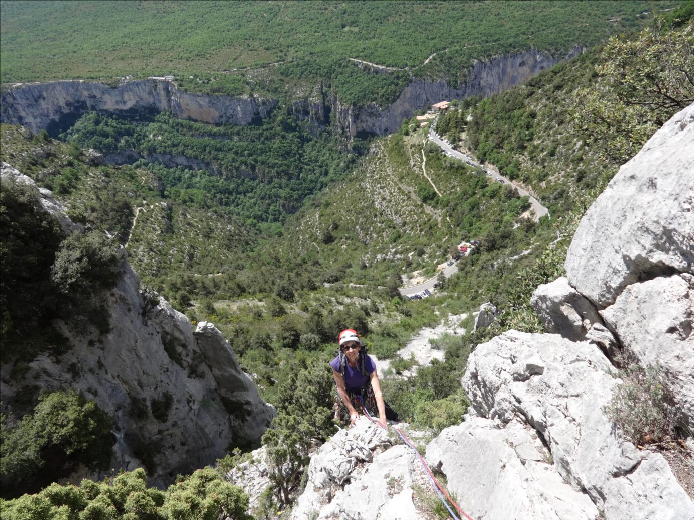 Verdon, Maline, voie Caficionados 1ère partie, L3