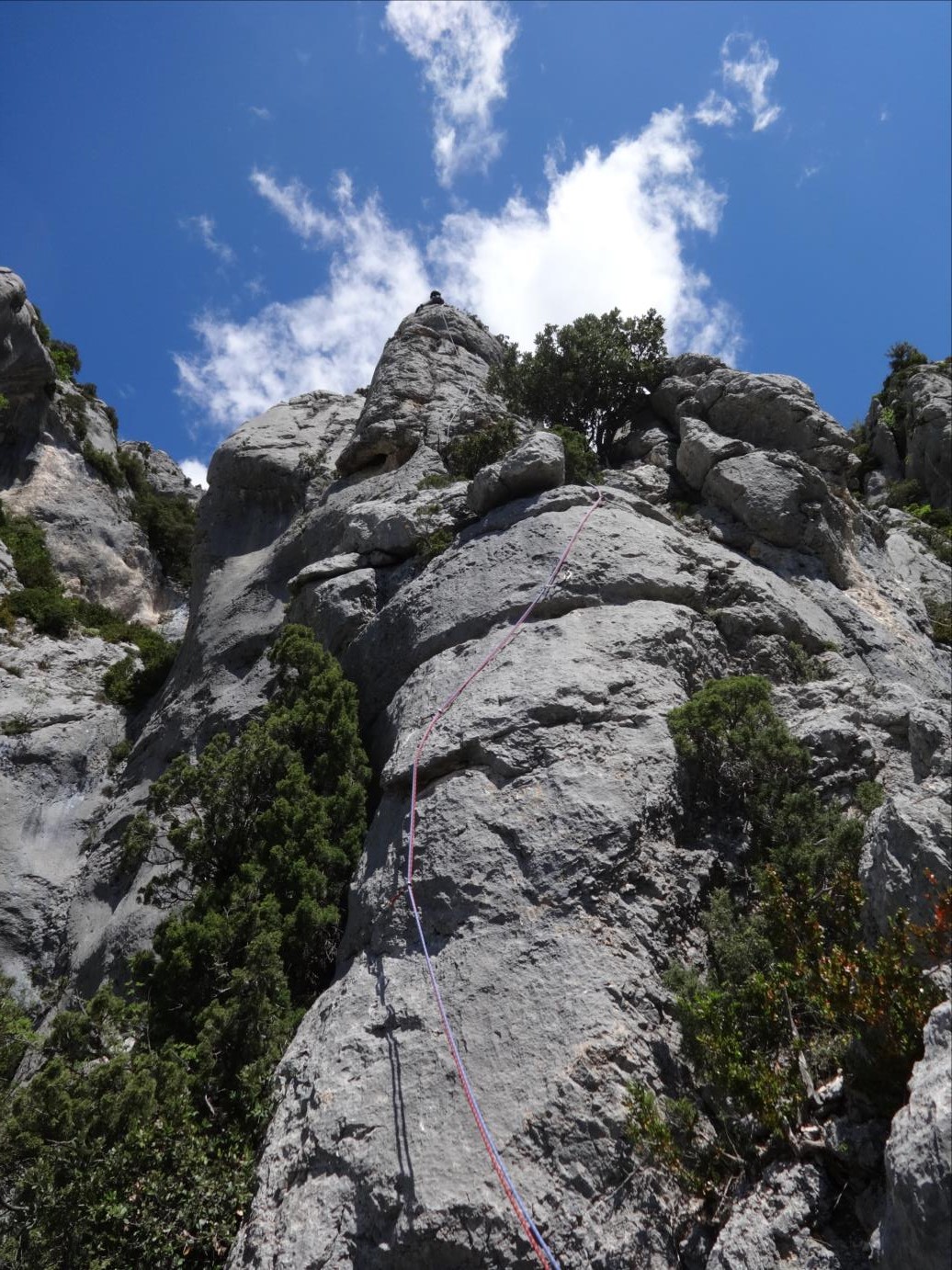 Verdon, Maline, voie Caficionados 1ère partie, L4