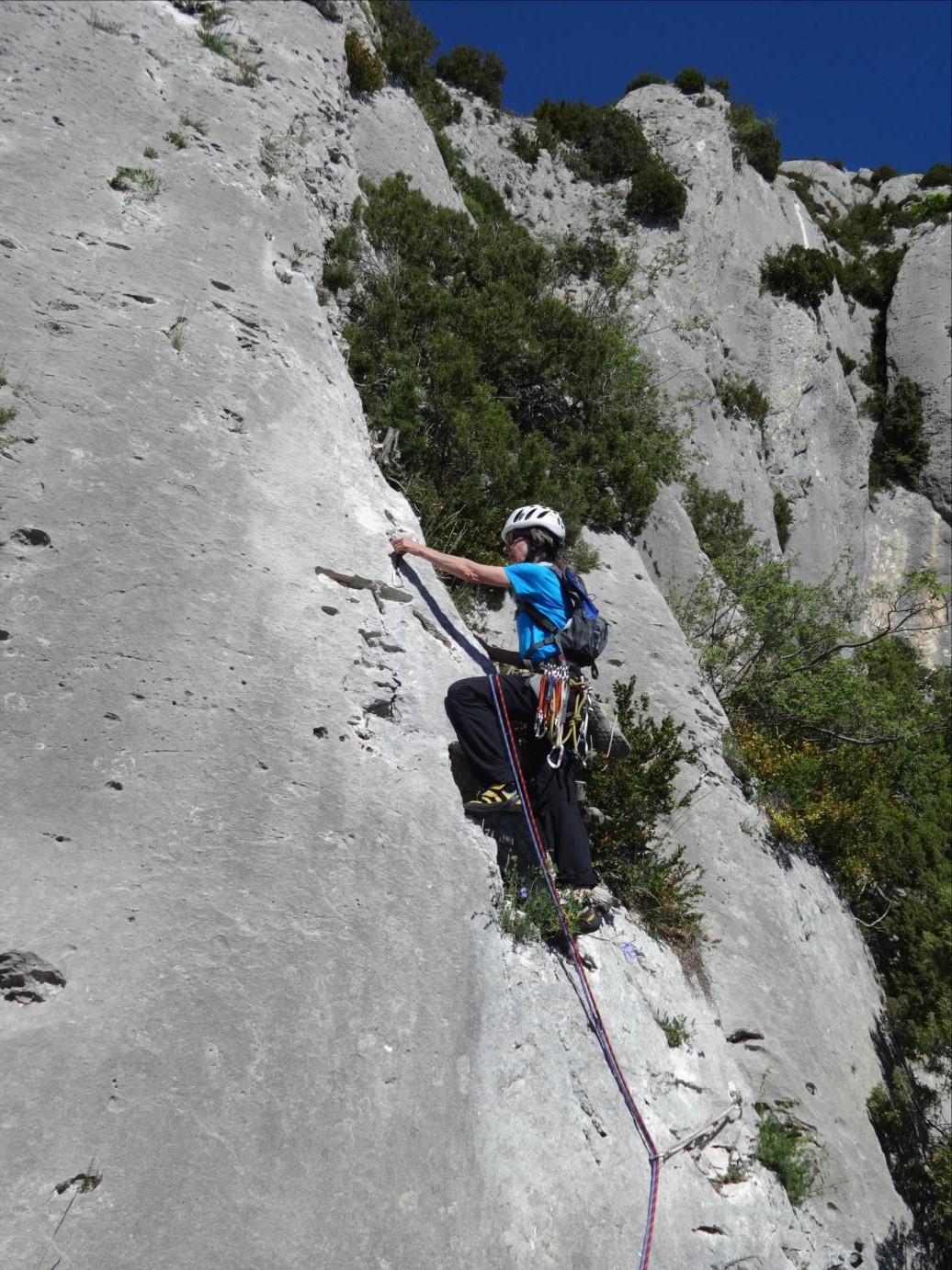 Verdon, Malines, voie `Lou des garrigues`, L3