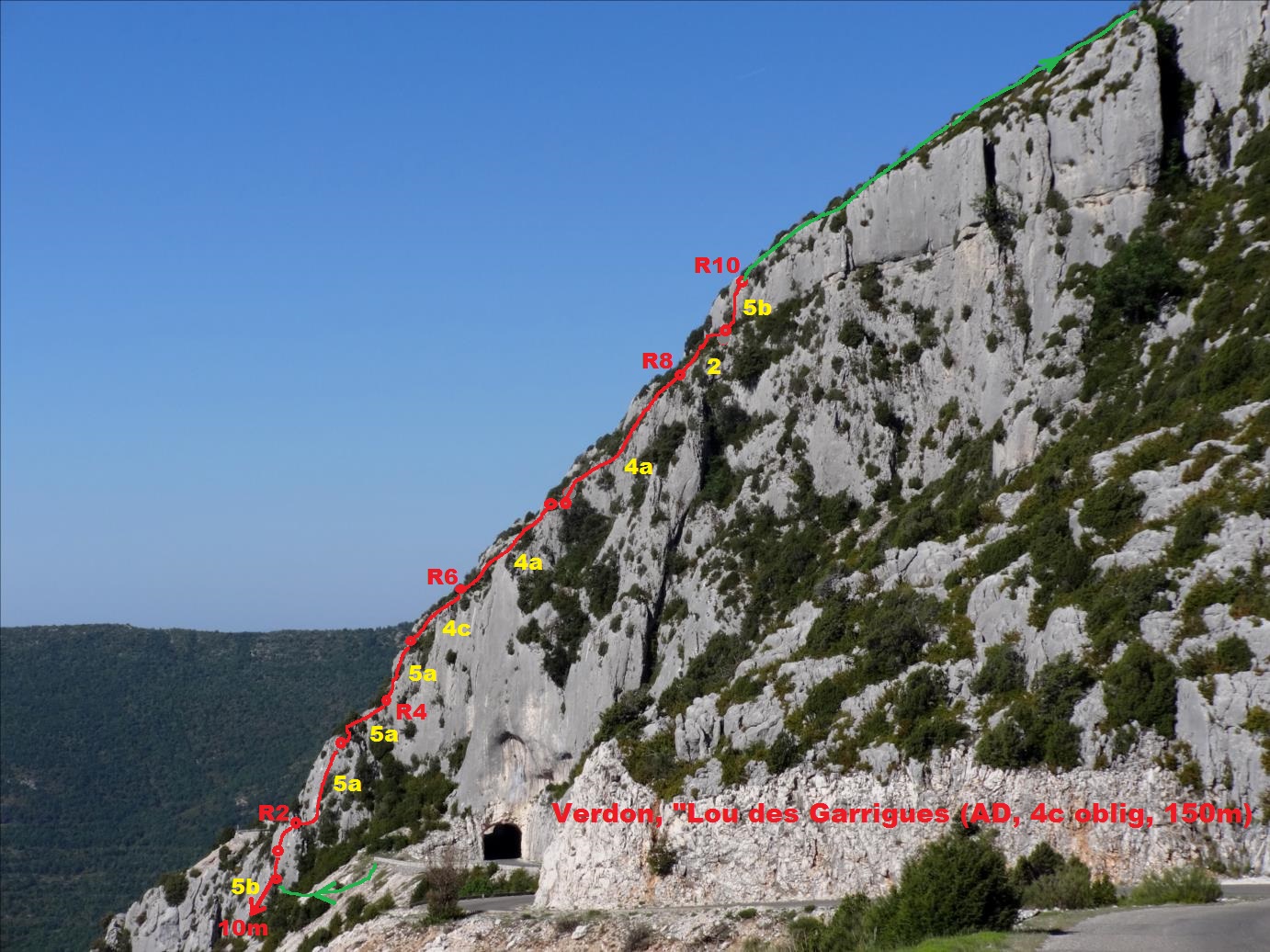 Verdon, Malines, voie `Lou des garrigues`